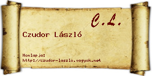 Czudor László névjegykártya